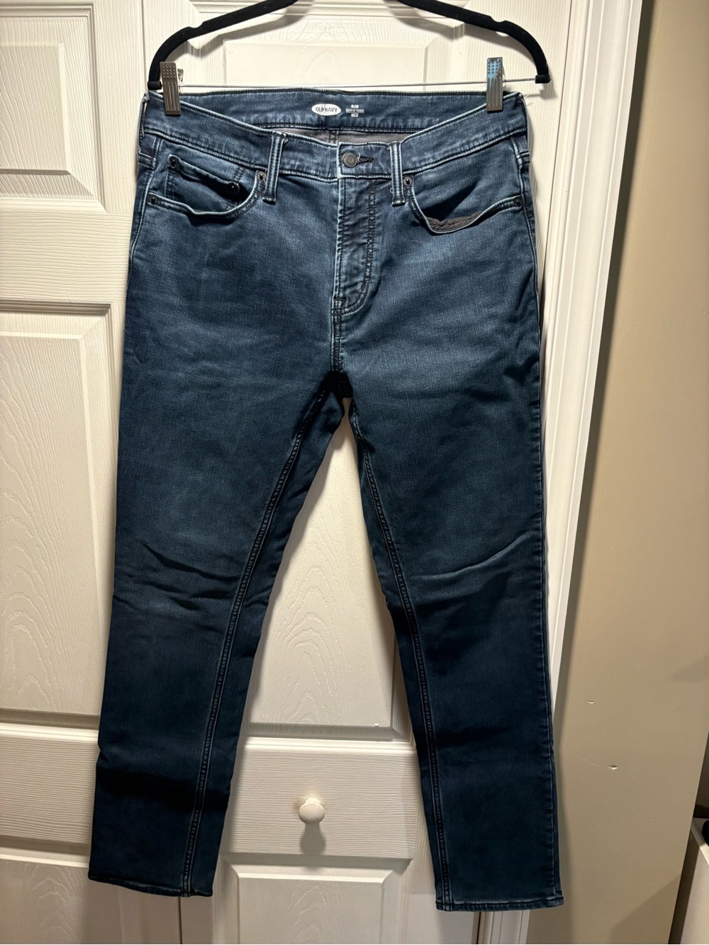 Old Navy Men's Slim Straight Dark Blue Jeans